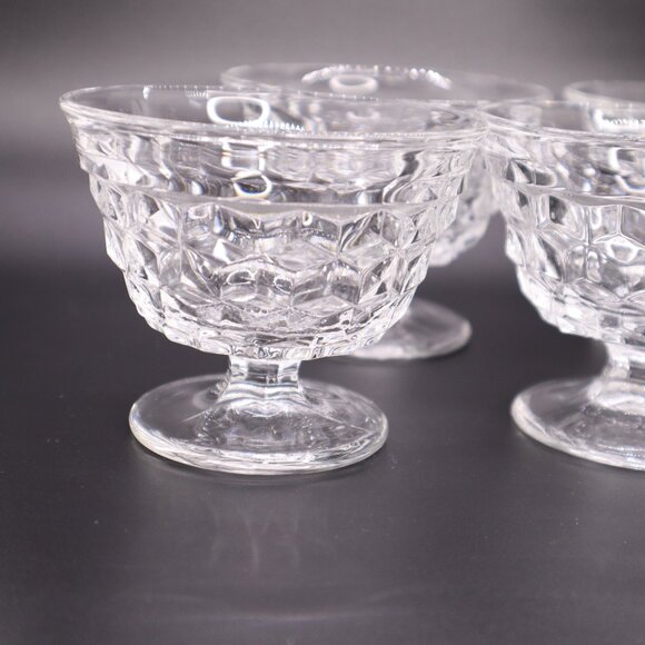 Fostoria American Clear Sundae Glass Set of 4 flared vintage - Picture 4 of 9